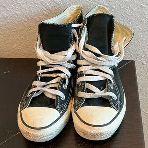 Converse Black and White Women High-Top Sneakers